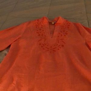 Salmon blouse. Neman Marcus